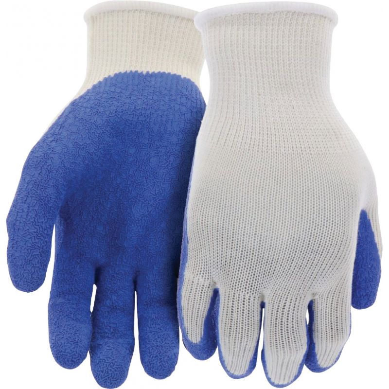 Do it Best Latex Coated String Knit Glove M, Blue &amp; White