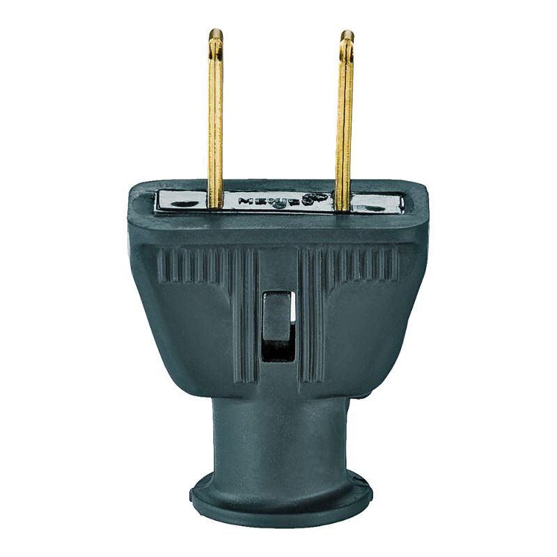 Eaton Wiring Devices 183BK-BOX Electrical Plug, 2 -Pole, 15 A, 125 V, NEMA: NEMA 5-15, Black Black
