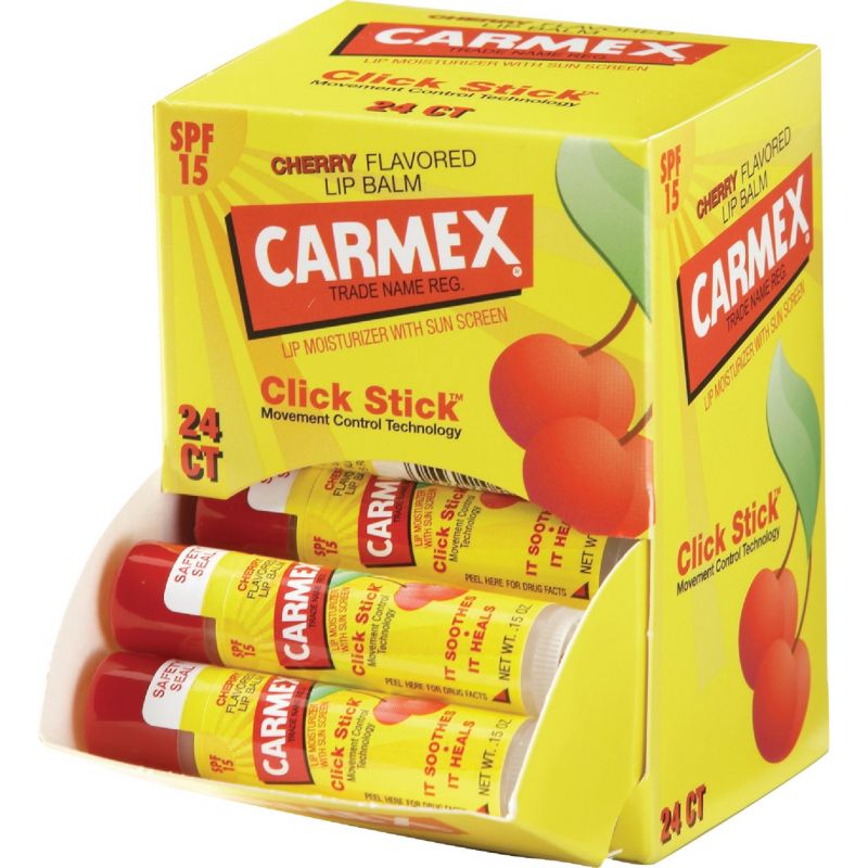 Carmex Cherry Click Stick Lip Balm 0.15 Oz.