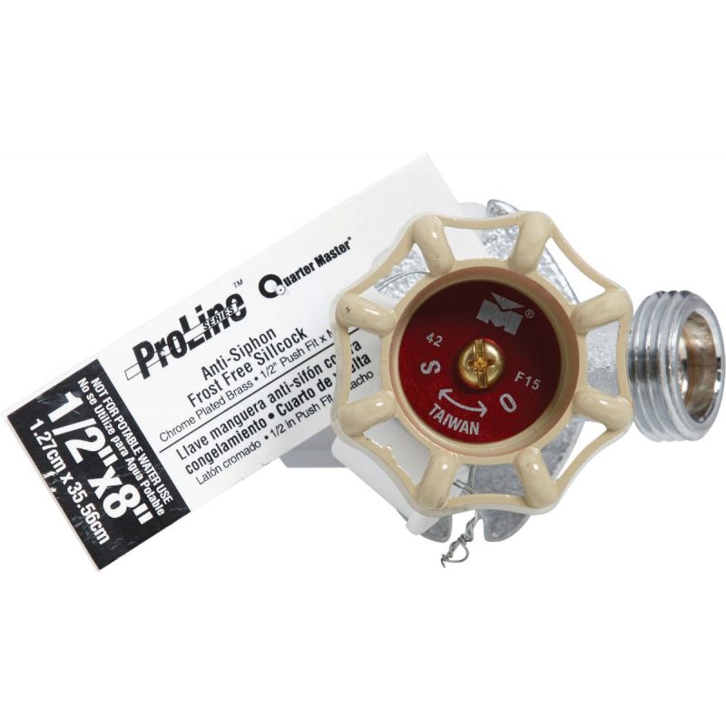 ProLine 1/2 In. Push Fit Multi-Turn Valve Frost Free Wall Hydrant 1/2 In. Push Fit