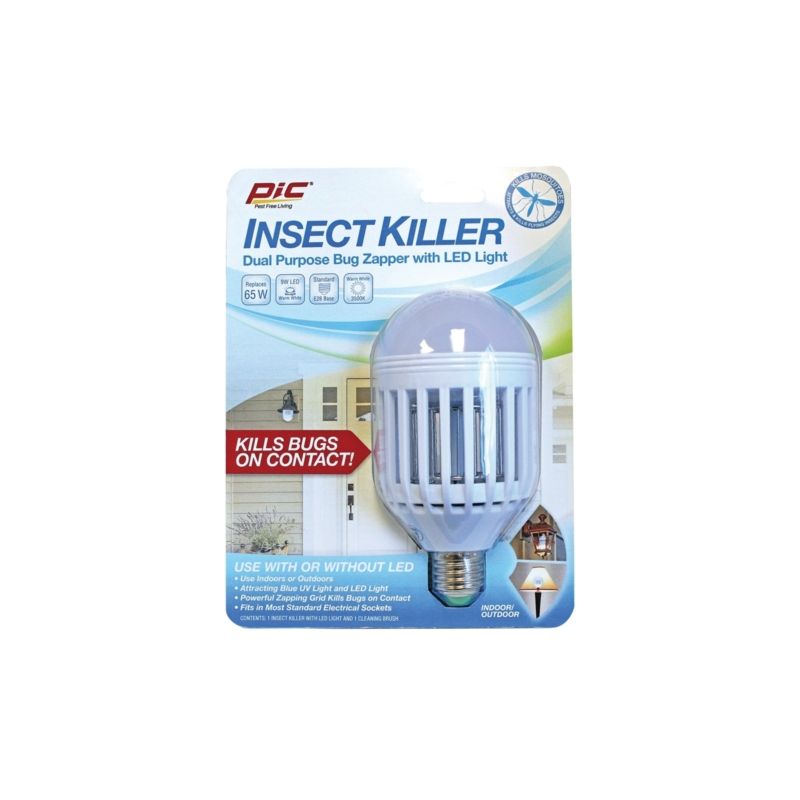 Pic IKC Insect Killer Bulb, 120 V, 65 W, LED Lamp, Ivory Ivory
