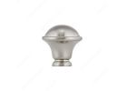 Richelieu Classic Series BP872195 Knob, 1-1/4 in Projection, Metal, Brushed Nickel 1-1/4 In, Gray, Traditional