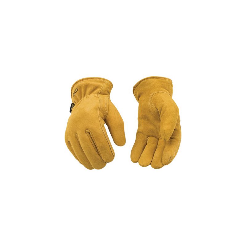 Kinco 903HK-XL Driver Gloves, Men&#039;s, XL, Keystone Thumb, Easy-On Cuff, Deerskin Leather, Gold XL, Gold