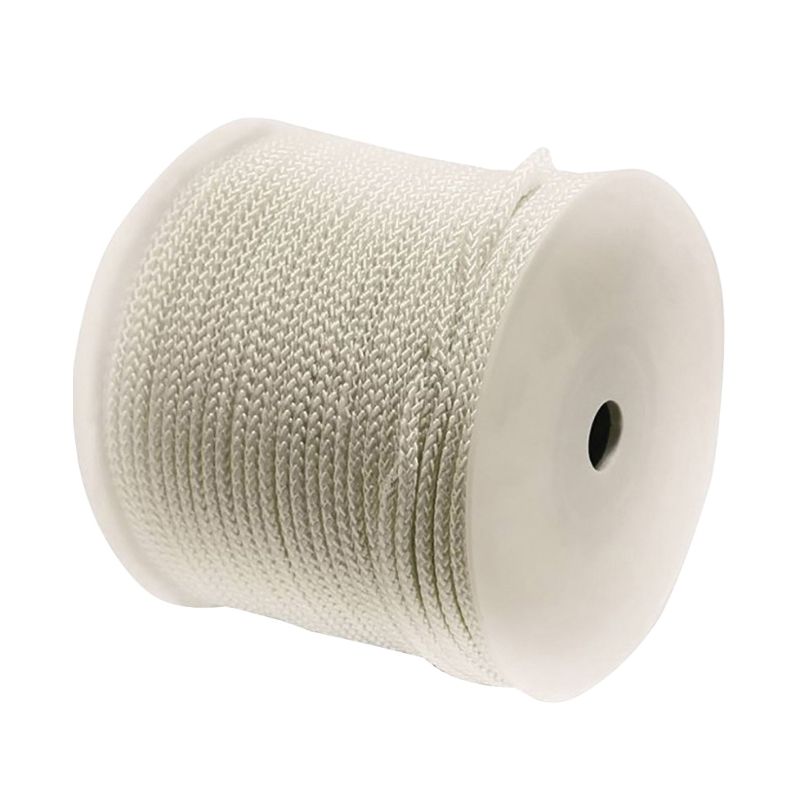 BARON 54213 Rope, 3/8 in Dia, 500 ft L, 175 lb Working Load, Nylon/Poly, Silver/White Silver/White