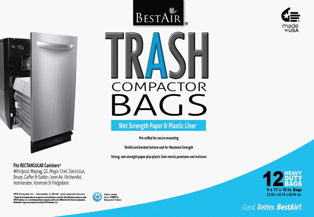 Bestair Trash Compactor Paper Bags - 8 Each