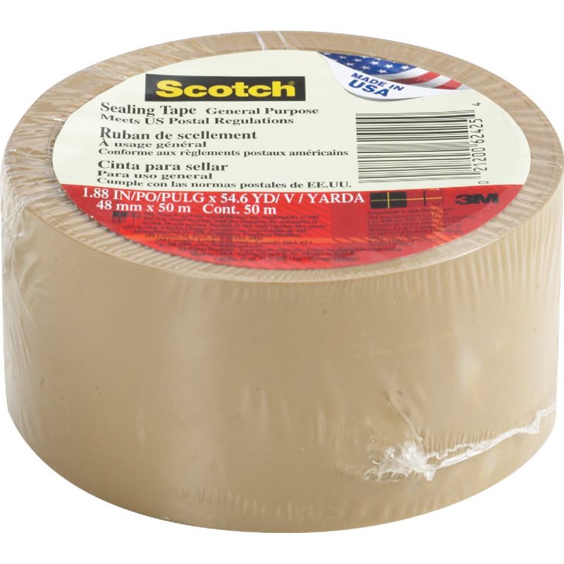 3M Scotch Carton Sealing Tape Tan