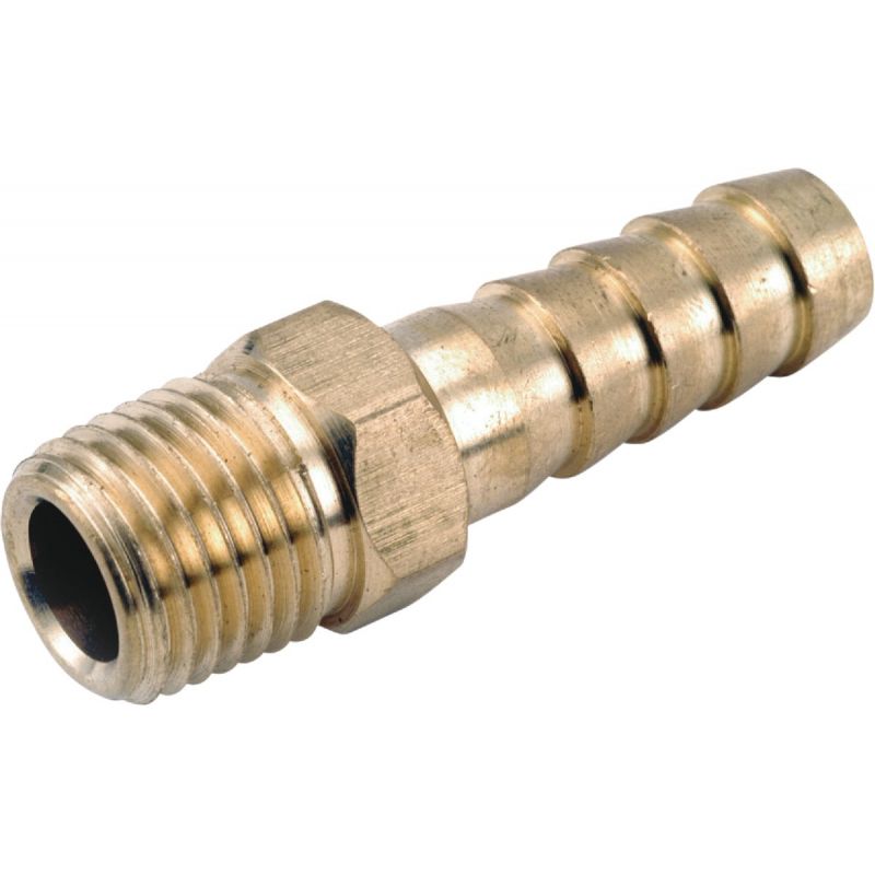 Anderson Metals Brass Hose Barb X MPT 1/4 In. ID X 1/4 In. MPT (Pack of 5)