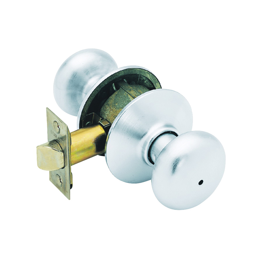 Buy Schlage Plymouth Series F40 PLY 626 Privacy Lockset, Round Design, Knob  Handle, Satin Chrome, Metal, Yes