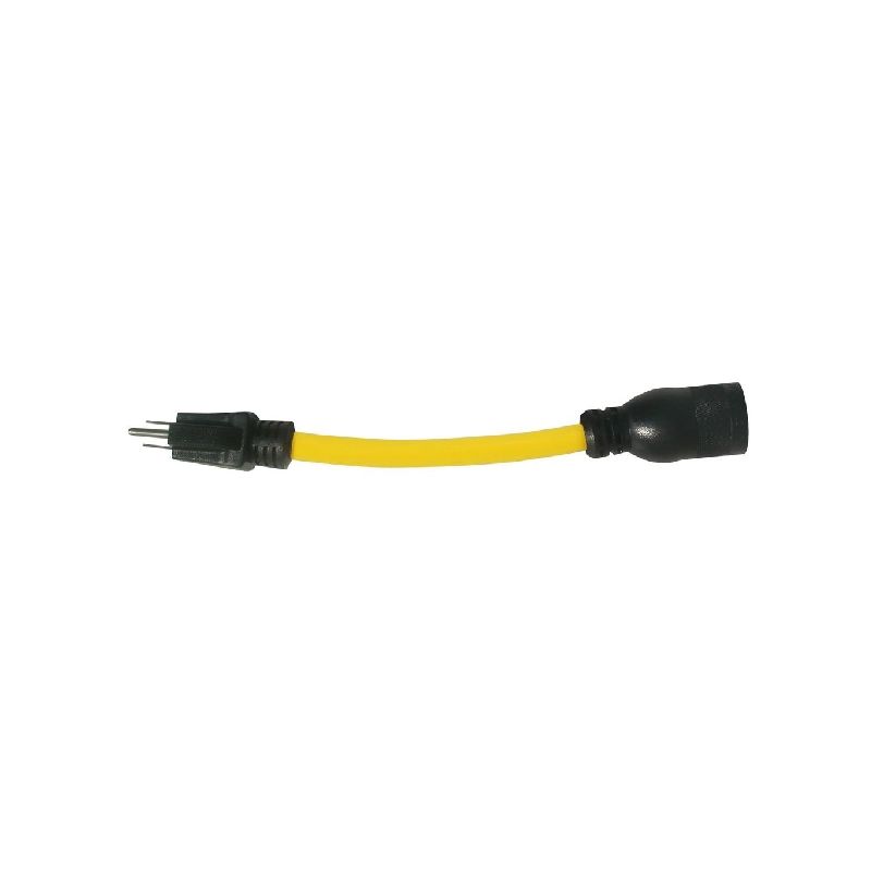 Prime AD110801L U-Ground to Twist Adapter, 15 A, 125 V, 1 -Outlet, Yellow Yellow
