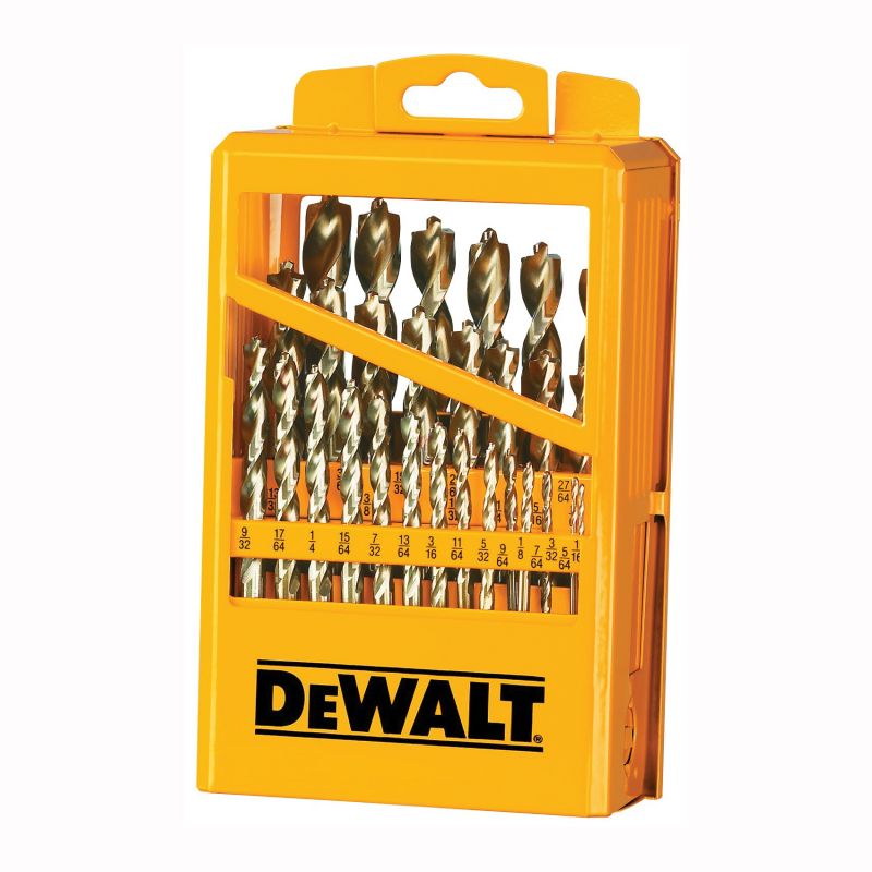 DeWALT DW1969 Drill Bit Set, High Performance, 29-Piece, Steel, Ferrous Oxide Gold