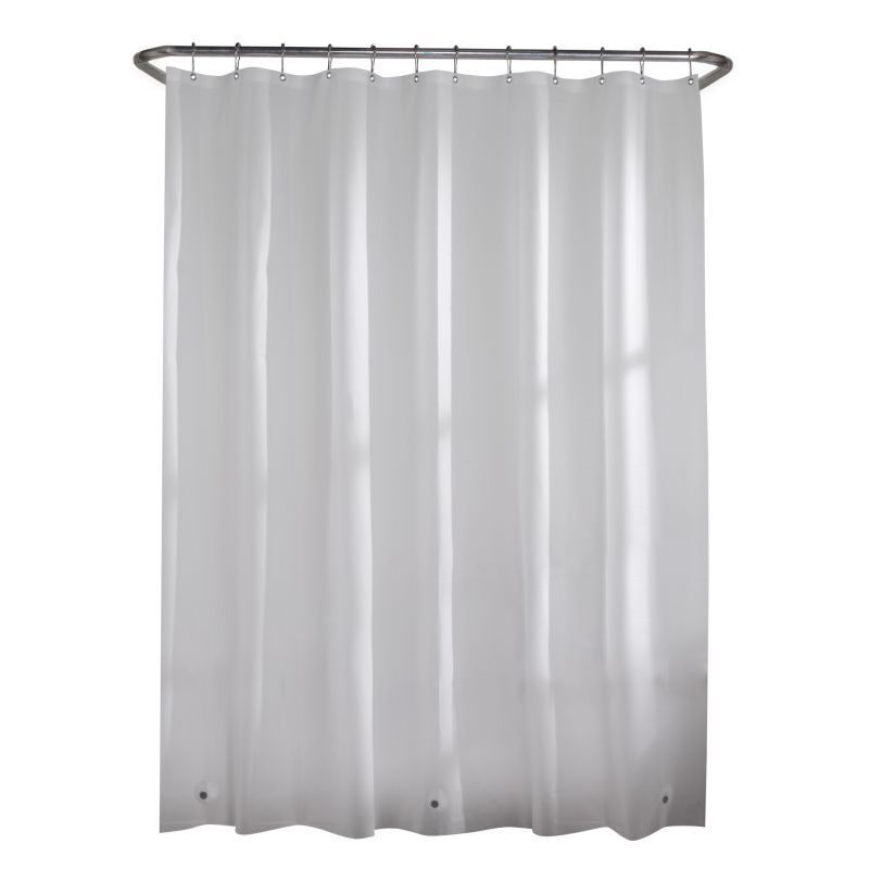 Zenna Home LPRMFRL Shower Curtain Liner, 72 in L, 70 in W, PEVA, Frosty Frosty