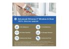 GE Advanced Silicone 2 2811092 Window &amp; Door Sealant, Clear, 24 hr Curing, 10.1 fl-oz Cartridge Clear (Pack of 12)