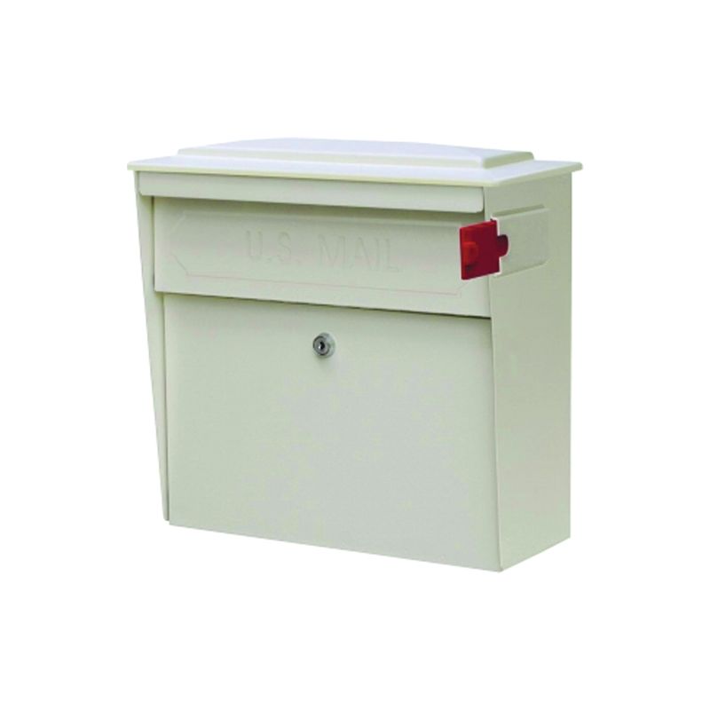 Mail Boss 7173 Mailbox, Steel, Powder-Coated, White, 15-3/4 in W, 7-1/2 in D, 16 in H White
