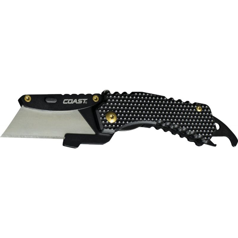 Coast DX126 Double Lock Pro Razor Folding Knife Black, 1-1/4 In.