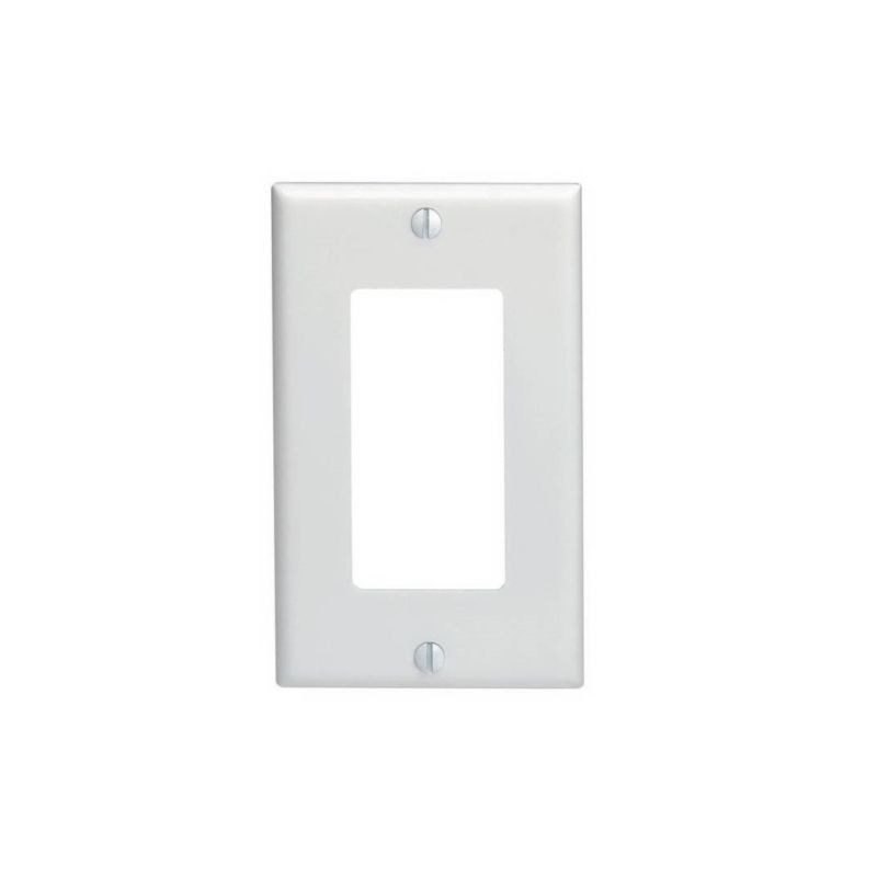 Leviton 80401-M24-WMP Wallplate Pack, 4-1/2 in L, 2-3/4 in W, 1-Gang, Plastic, White Standard, White