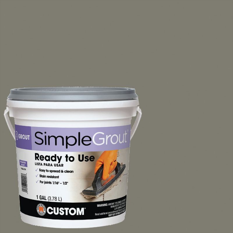 Custom Building Products Simplegrout Tile Grout Gallon, Natural Gray