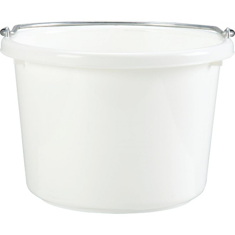 Little Giant Duraflex Polyethylene Bucket 8 Qt., White