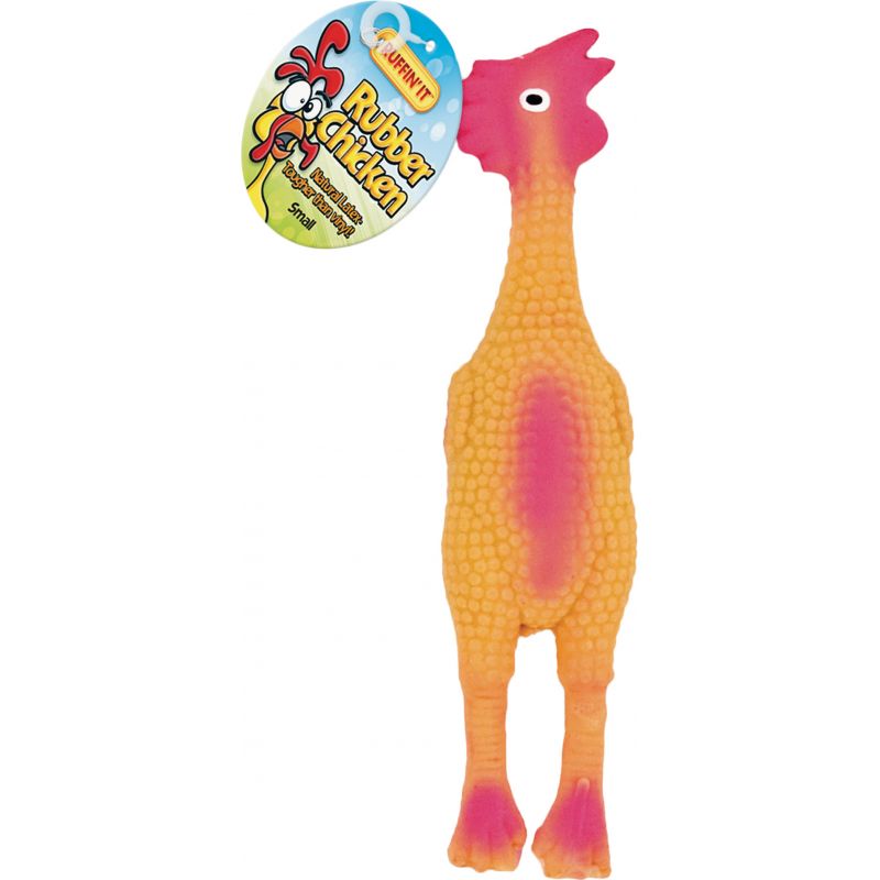 Westminster Pet Ruffin&#039; It Latex Chicken Dog Toy Red &amp; Yellow