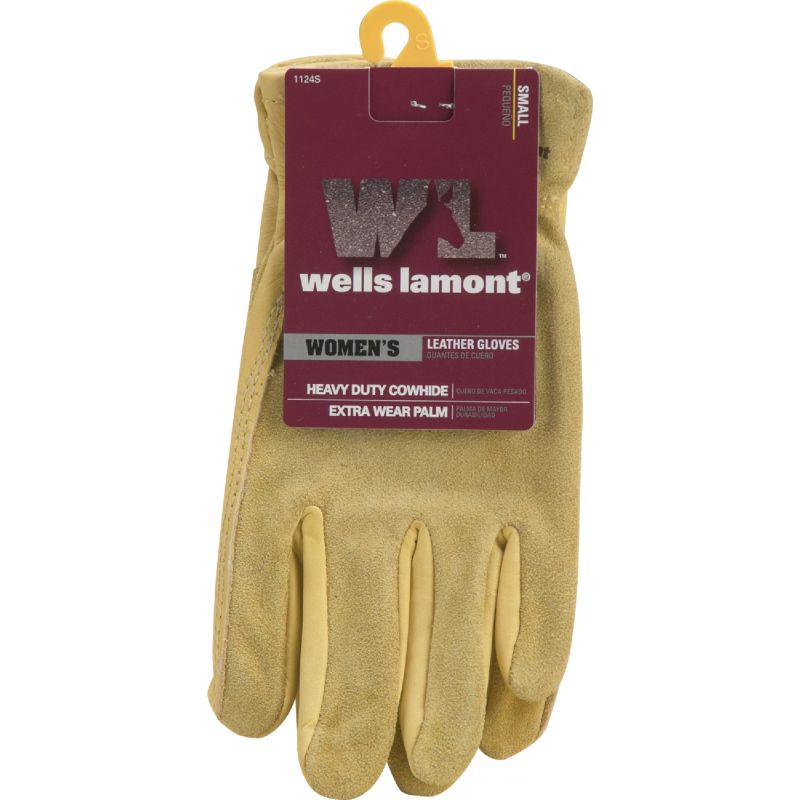 Wells Lamont Women&#039;s Grain Cowhide Leather Work Glove S, Tan