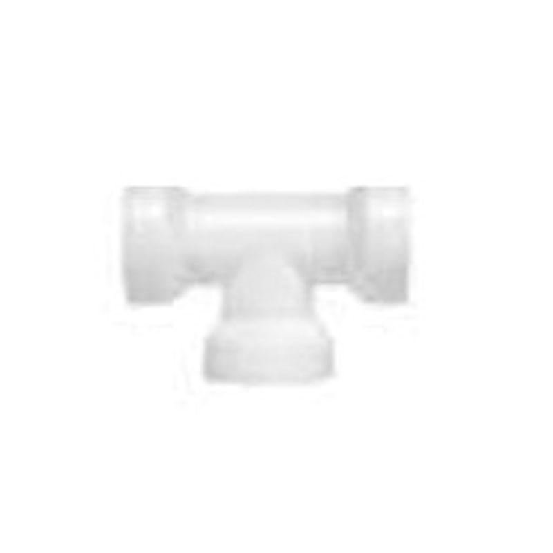 Insta-Plumb 48QLK Coupling Pipe Tee, 1-1/2 in, Push-Fit, Plastic, White White