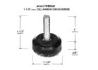 Set of 8, 1-1/8&quot; (28mm) Round M6 Threaded Glides with Marine Grade Berber – CB5010