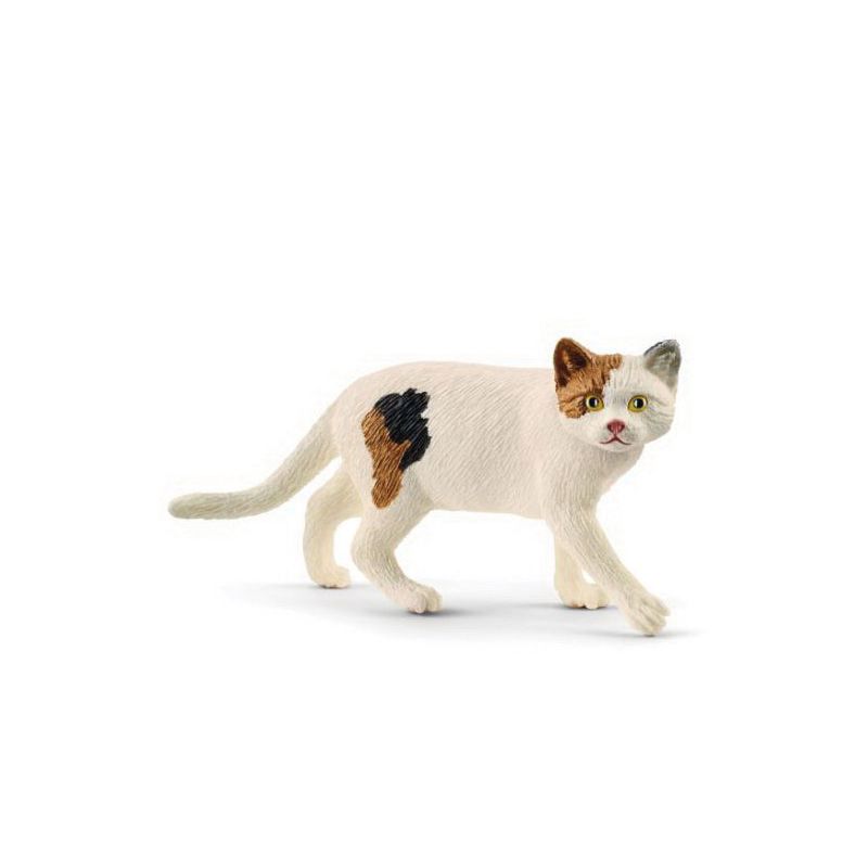 Schleich-S Farm World Series 13894 Toy, 3 to 8 years, American Shorthair Cat, Plastic