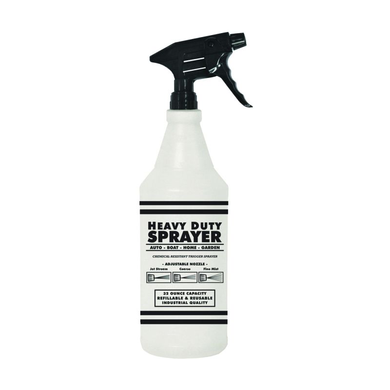 Sm Arnold 92-760 Sprayer Bottle, 32 oz, Trigger, FKM, Black 32 Oz, Black