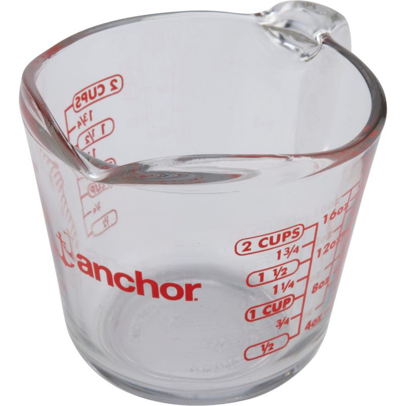 pyrex Prepware 1-Cup Measuring Cup, Clear with Red Measurements, Clear/Red  : : Home