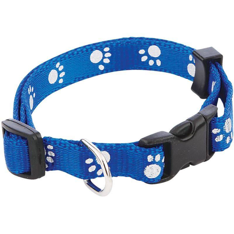 Westminster Pet Ruffin&#039; it Reflective Paw Print Dog Collar Black/Red/Blue