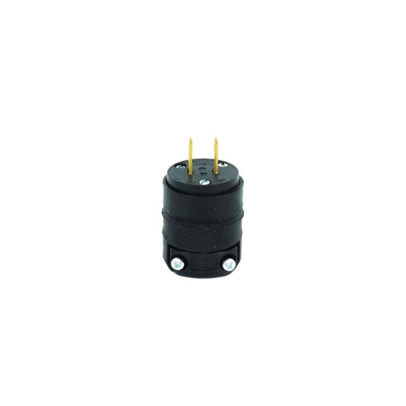 Leviton 000-115PR-000 Electrical Plug, 2 -Pole, 15 A, 125 V, NEMA: NEMA 1-15P, Black Black