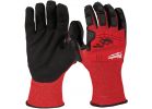 Milwaukee Impact Cut Level 3 Nitrile Work Gloves M, Red &amp; Black