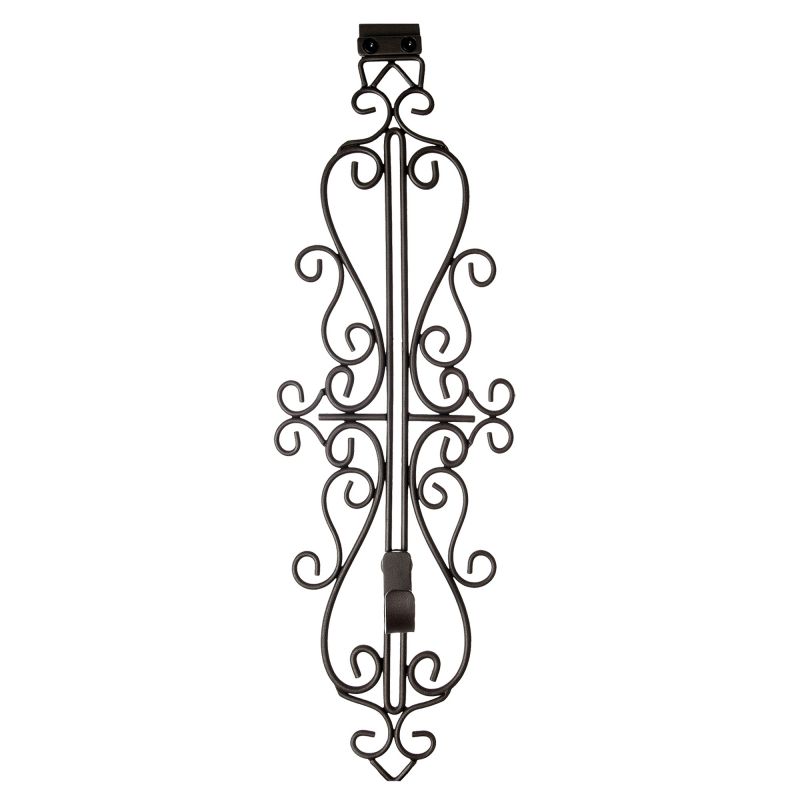 Treekeeper V-20569 Metal Colonial Wreath Hanger, Iron, Brown, Up to 20 lb, Over the Door Mounting Brown (Pack of 8)