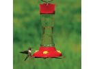 Perky-Pet 210PB Bird Feeder, Pinch Waist, 16 oz, 4-Port/Perch, Hardened Glass/Plastic, Red, 7.1 in H Red