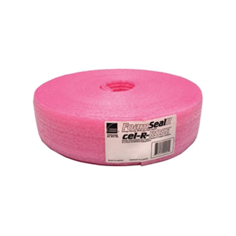 Owens Corning FoamSealR Series SEALR5.5 Sill Gasket, 5-1/2 in W, 82 ft L Roll, Polyethylene, Pink Pink