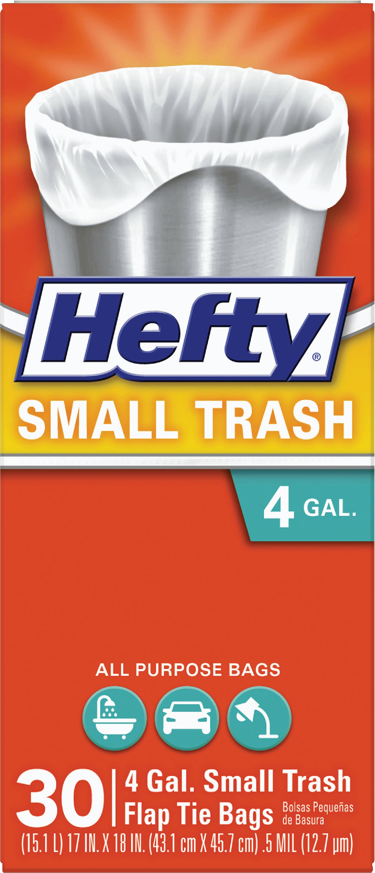 Buy Hefty Small Trash Bag 4 Gal., White