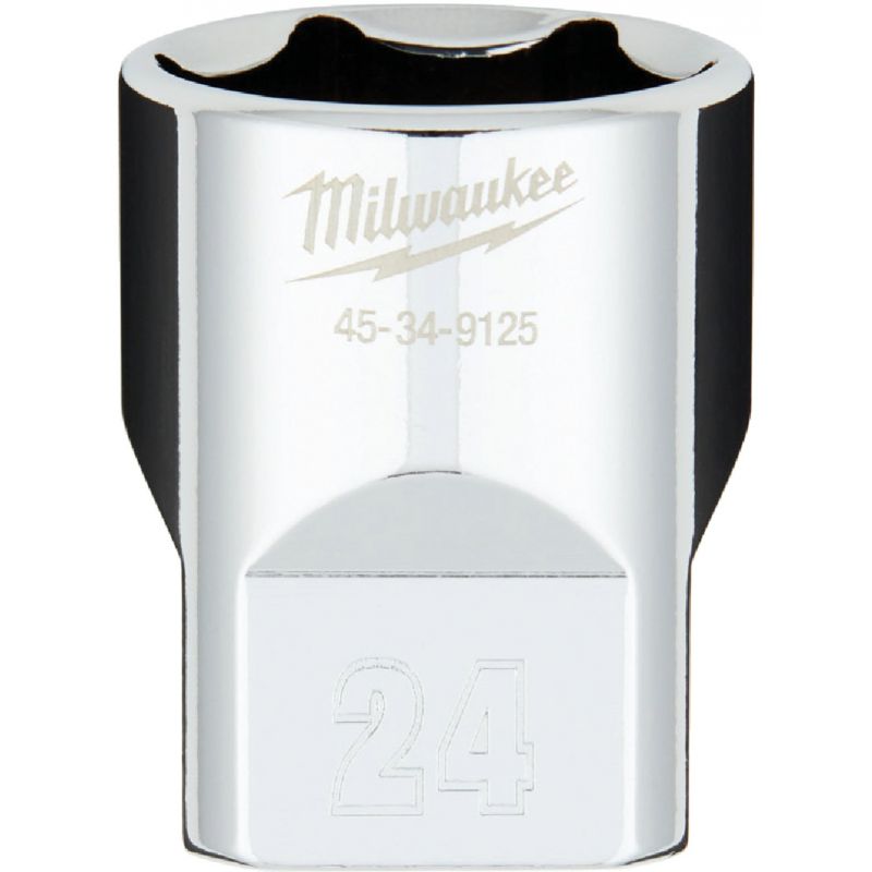Milwaukee 1/2 In. Drive Socket w/FOUR FLAT Sides 24 Mm