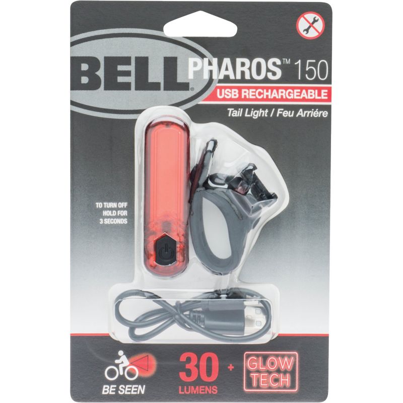 Bell Sports Pharos 150 LED USB Rechargeable Bicycle Light Black/ Red