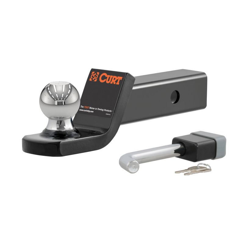 Curt 45141 Towing Starter Kit, Class 3 Hitch, 2 in Dia Hitch Ball, Powder-Coated Black