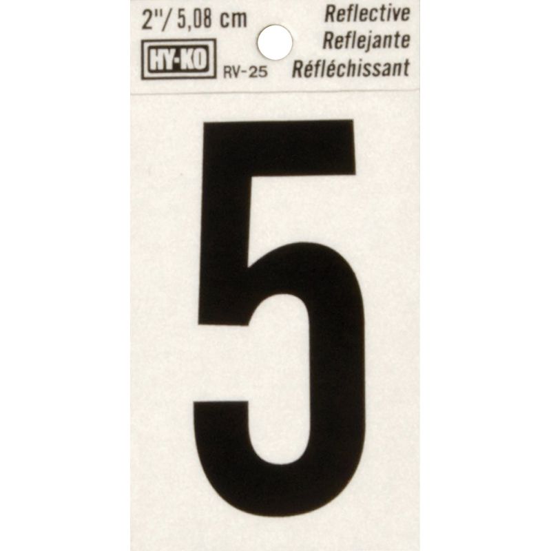 Hy-Ko 2 In. Reflective Numbers Black, Reflective (Pack of 10)