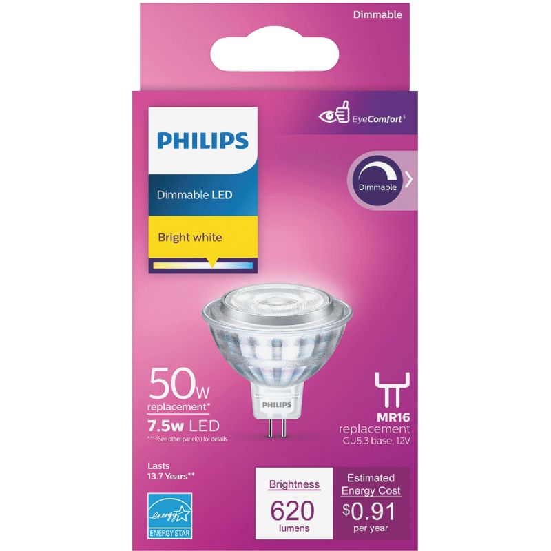 Buy Philips Glass MR16 GU5.3 LED Floodlight Light Bulb