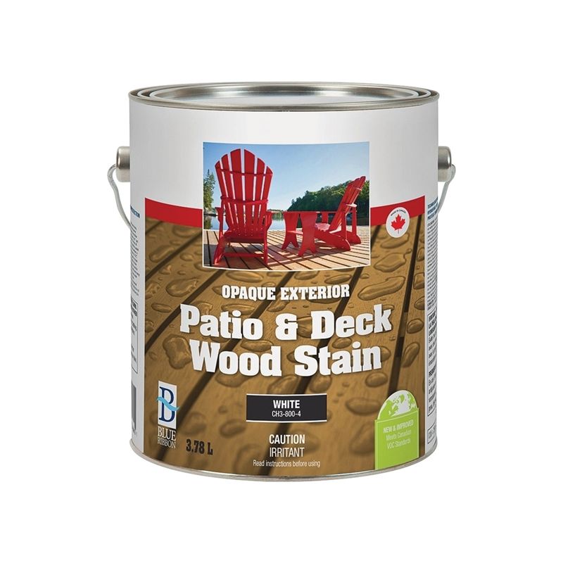 UCP Paints CH3-800-4 Deck and Patio Stain, White, Solid White