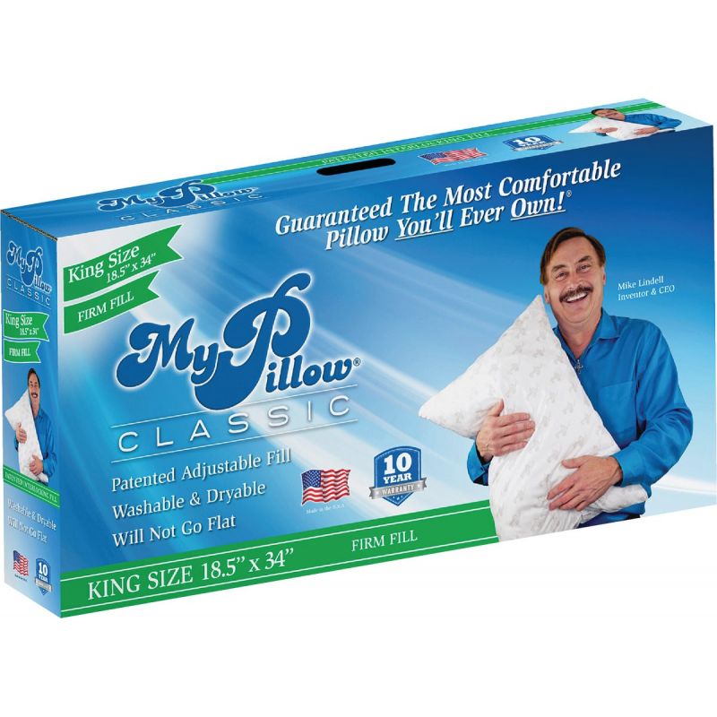 MyPillow Classic Bed Pillow King, White Firm
