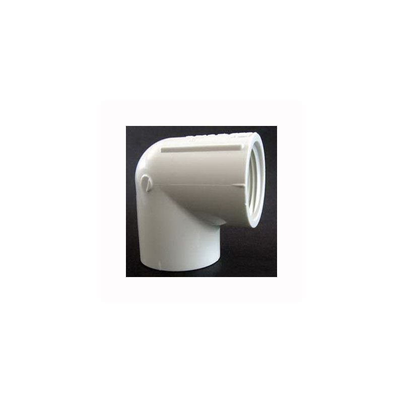 IPEX 435540 Pipe Elbow, 1 in, FPT, 90 deg Angle, PVC, White, SCH 40 Schedule, 150 psi Pressure White