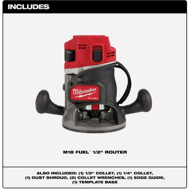 Milwaukee M18 FUEL 1/2 In. Cordless Router