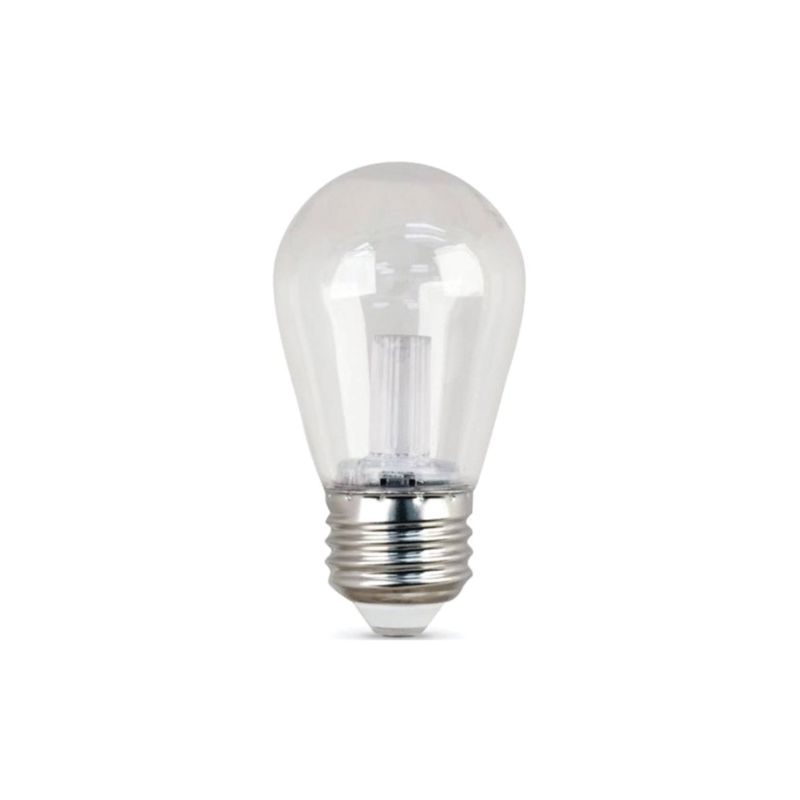Feit Electric BPS14/SU/LED LED Lamp, Decorative, S14 Lamp, 11 W Equivalent, E26 Lamp Base, Clear, Warm White Light