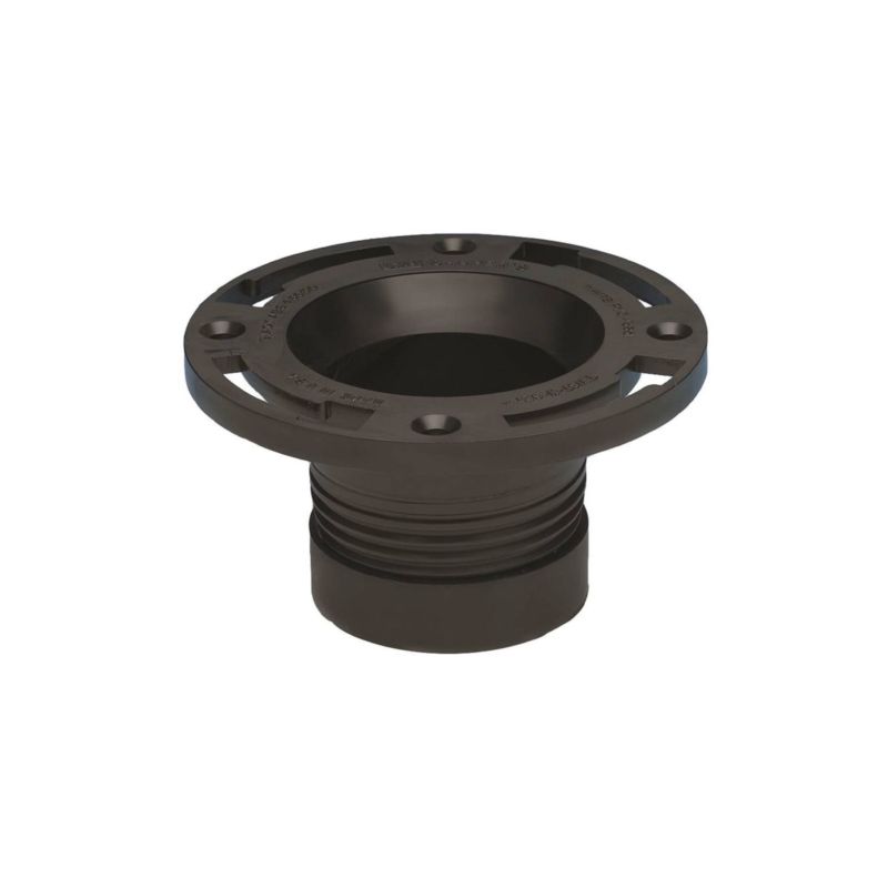 Oatey 43650 Closet Flange, 4 in Connection, ABS, Black Black (Pack of 2)