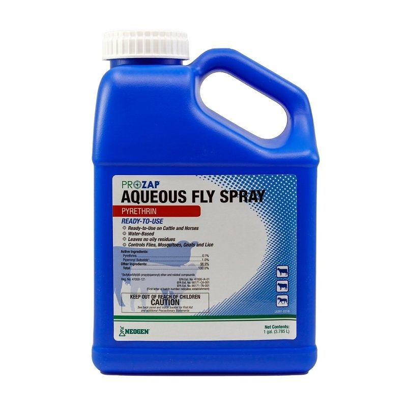 Prozap 1217010 Aqueous Fly Spray, Liquid, Clear, Mild, 1 gal Clear