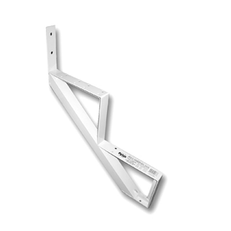 Pylex 14022 Stair Riser, 18-1/8 in L, 40 in W, Aluminum, White, Powdered White