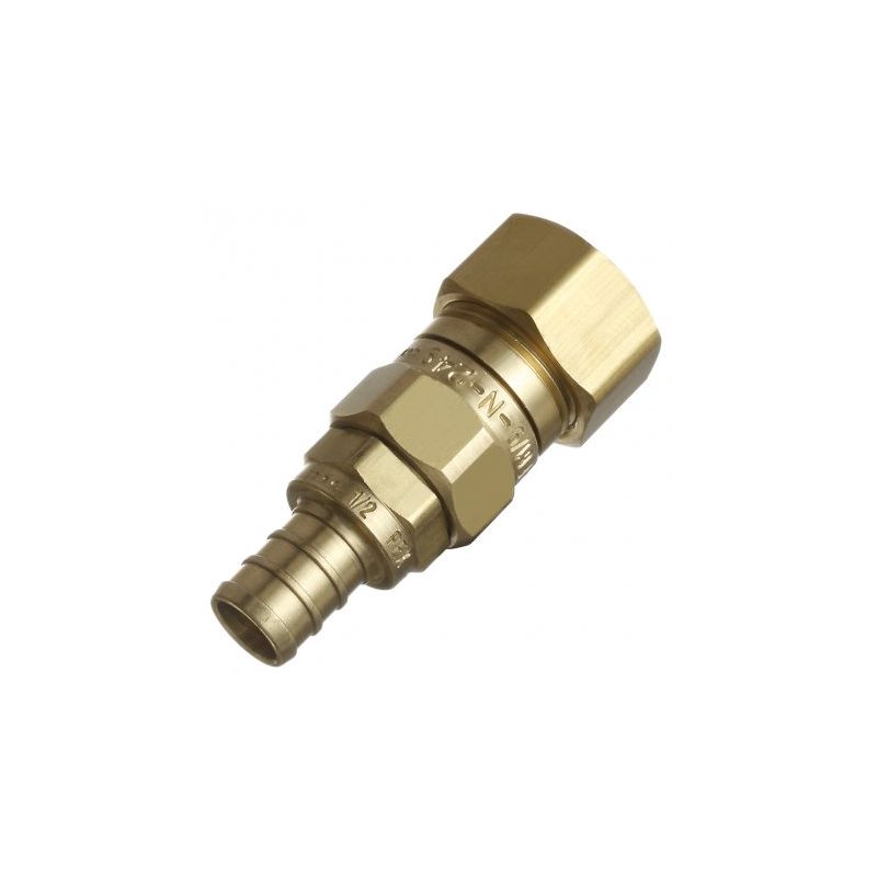 Dahl 520-PX3-33-BAG Pipe Adapter, 1/2 x 5/8 in, Crimp x Compression, Brass