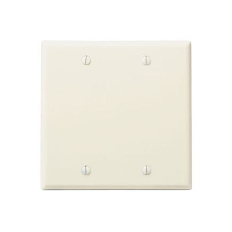 Leviton 000-78025-000 Wallplate, 4-1/2 in L, 4.56 in W, 0.22 in Thick, 2 -Gang, Thermoset, Light Almond, Smooth Light Almond